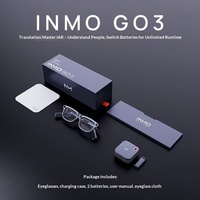 Lunettes intelligentes INMO GO3 AI, lunettes intelligentes de pointe, caméra 8MP pour appels, assistant vocal, capture photo/vidéo, réalité augmentée en temps réel