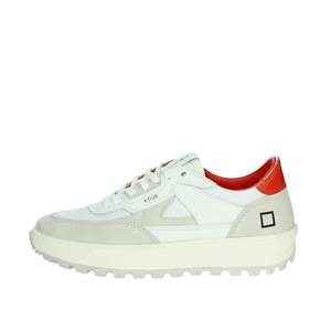 D.A.T.E. Sneakers Donna Bianche e Rosse 37 in Tela, Scarpe Trendy - Product Image 1