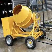 Bétonnière diesel portable HK-700 à tambour inclinable 4D avec entraînement par couronne dentée pour utilisation sur chantier