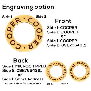 Personalized Round Pet ID <b>Tag</b> with Front/Back Engraving Print Pattern Durable Material for <b>Dogs</b> & Cats - Product Image 3