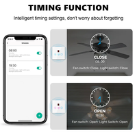 Pour Tuya interrupteur mural électrique intelligent EU Standard Smart Life App Alexa commande de synchronisation vocale 5 vitesses WiFi interrupteur de lampe de ventilateur tactile