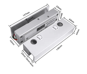 XIMIIR Factory 5 líneas doble cerrojo eléctrico puerta sin marco cerradura de puerta de vidrio cerrojo eléctrico para puertas de vidrio NO <span class=keywords><strong>COM</strong></span> - Product Image 2