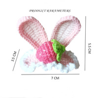 Barrette à cheveux mignonne et douce en forme de fraise pour bébés, accessoire capillaire tricoté à la main, Princesse Carotte pour filles