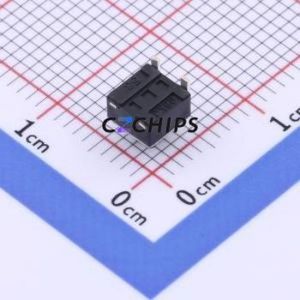 GT-TC072B-H045-L1 Tactile Switch SMD-3P,4.5x4.5mm Switch Single Pole Single Throw Round Button 2.5N Horizontal Mount - Product Image 2