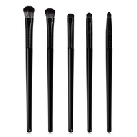 Pinceau de maquillage professionnel 5 pièces à poils synthétiques doux, manche en bois, haute pigmentation, facile à utiliser, pour fard à paupières, blush et contour