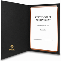 Porte-diplôme A4 personnalisé avec logo estampé à chaud, couverture rigide pour diplôme de remise de diplôme