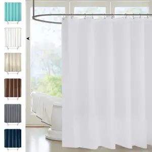 Kingworth-ensembles de salle de bain, rideaux de douche personnalisés en Polyester, blanc clair, imperméable, vente en gros