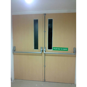 أبواب خروج للطوارئ من الخشب الصلب مقاومة للحريق مع نافذة للشقق والفنادق سطح نهائي بتصميم حديث - Product Image 5