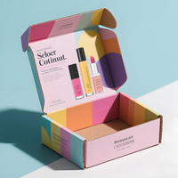 Logo personnalisé brillant à lèvres rouge à lèvres soins de la peau cosmétique postal carton ondulé expédition Mailer boîtes d'emballage en papier