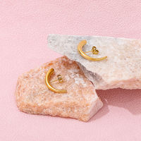 Gaovo – Manchette d'oreille en acier inoxydable plaqué or, anti-oxydation, géométrique, sans perçage, bijou de mode pour femme