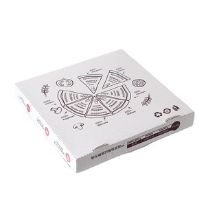 Hộp <span class=keywords><strong>B</strong></span>ánh Pizza Màu Trắng Môi Trường Hộp <span class=keywords><strong>B</strong></span>ánh Pizza 12 Inch Với In Logo - Product Image 4