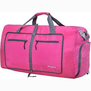 Échantillon gratuit Sac de sport pliable grande capacité pas cher, sac de voyage étanche en tissu Oxford cationique, sac de fitness portable - Product Image 2