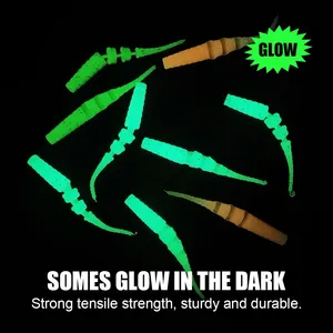 Leurre souple segmenté Spinpoler Rockfish Mini Ajing Worm pour la pêche sur glace, leurre nageur pour bar, perche et eau salée - Product Image 3