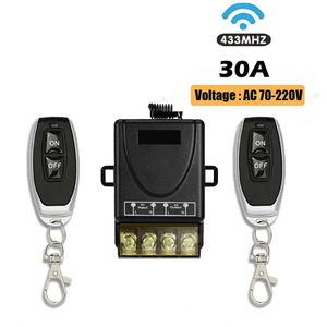 433Mhz AC 75-220V 30A chuyển đổi thông minh không dây điều khiển từ xa RF tiếp sức cho động cơ máy bơm nước dẫn ánh sáng Cửa truy cập 30m dài khoảng cách - Product Image 2