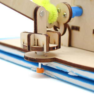 Modelo de bote de remos de madera para kit de experimentos científicos de educación STEM - Product Image 1