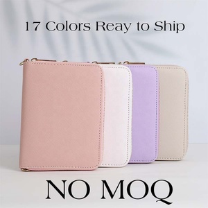 Hongbo Meilleure vente 17 couleurs A7 petit portefeuille à fermeture éclair en cuir Saffiano comme noël avec pochette d'emballage et feuille de mouche disponible - Product Image 3