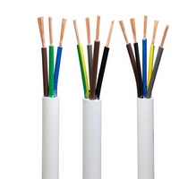 Câble en cuivre nu RVV3*1.5 de qualité nationale, gaine en PVC blanc, rouleau de 100/200 mètres pour l'alimentation électrique, l'éclairage et la surveillance