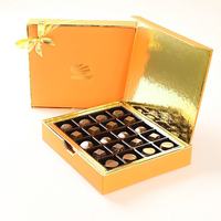 Boîte de chocolat en carton personnalisé de qualité supérieure avec fermeture magnétique et ruban insert en plastique pour boîte de chocolat