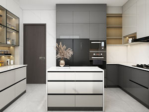 Meubles de maison complets et personnalisés en mélamine Armoires de cuisine avec évier - Product Image 2