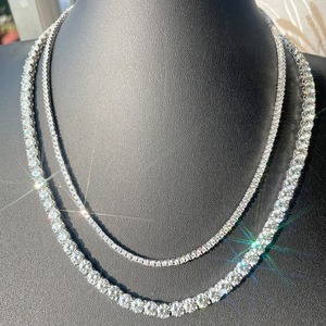 Chaîne tennis en moissanite plaquée argent de qualité supérieure, bijoux fins classiques de luxe pour femmes, cadeaux d'anniversaire, de fête - Product Image 2