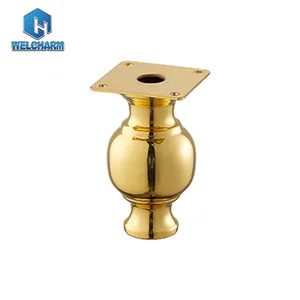 Middle East Style Gourd Cone Gold Sofa Leg Bed Table Metal Furniture Legs For Sofa