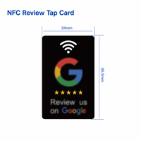 Mini-étiquette NFC personnalisable en PVC avec code QR pour téléphone, carte de visite électronique NTAG213/215 pour avis sur les réseaux sociaux