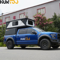 Huntoo - Toldo de Aluminio para Camioneta de 5 pies, para Viajes Todoterreno 4x4, con Sistema de Elevación Vertical