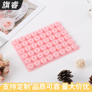 Mini Donut Chocolate Mold 48 Cavity Pink <b>Silicone</b> <b>Baking</b> Mold For Cake Making - Product Image 2