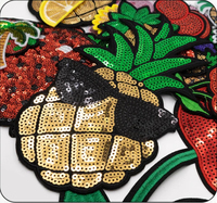 Patchs brodés de sequins personnalisés série fruits - Prix usine - Pour usage automobile - Faible MOQ avec contrôle qualité