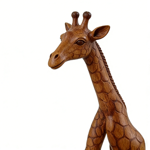 Artesanía Africana Art Deco, Figura Tribal Tallada en Madera de Ébano - Product Image 4