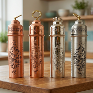 BS International NA91 2026 Collection Moderne Ensemble de Designers Trois Bouteilles Personnalisées en Cuivre Écologique 500ml Qualité Alimentaire 100% avec Couvercle - Product Image 2