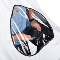 Offre Spéciale Salon Imperméable À L'eau PVC Fenêtre TRANSPARENTE Jouable Téléphone Portable Antiadhésif Cape De Coupe De cheveux