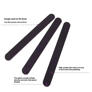 Lima per unghie a doppia faccia in spugna EVA resistente, a forma di cuore, nera e rossa, grana 100/180, con motivo dritto, nuovo design, strumento per levigatura - Product Image 2