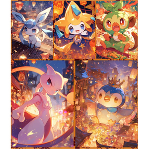 Álbum de Tarjetas A5 JPS con Diseño de Comida de Año Nuevo, Estilo <span class=keywords><strong>Pokémon</strong></span>, para Fiesta de Año Nuevo, con Purpurina Esmerilada y Estampado en Caliente, Caja Sorpresa de Tarjetas Coleccionables - Product Image 6