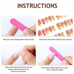 10 pièces/boîte XS/S/M Faux <span class=keywords><strong>ongles</strong></span> peints rose nude dégradé floral avec décorations <span class=keywords><strong>pour</strong></span> fête, <span class=keywords><strong>mariage</strong></span>, usage quotidien, <span class=keywords><strong>ongles</strong></span> à presser - Product Image 6