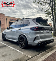 Kit carrosserie en fibre de carbone style M Power LD, lèvre avant, diffuseur arrière, extensions latérales, spoiler, compatible avec BMW X5M F95 LCI, accessoires OEM