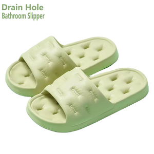 รองเท้าแตะอาบน้ำในห้องน้ำสำหรับผู้หญิงกันลื่น EVA แบบแห้งเร็วรองเท้าแตะแบบสไลด์สำหรับโรงแรมในร่มมีรูระบายน้ำสำหรับผู้ชายรองเท้าแตะที่บ้านออกแบบโลโก้ได้ตามต้องการ - Product Image 6