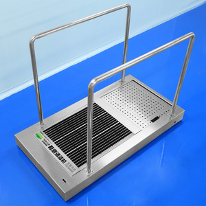 Tracked <b>Shoe</b> Sole Cleaning <b>Machine</b> CLW-T13P 6 Ft Stainless Steel For Cleanroom Use - Product Image 1