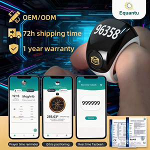 Smart Zikr Ring <b>Digital</b> Tasbih Muslim PrayerReminder Qibla Compass Counter tasbeeh Electronic Azan Alarm Hajj Umrah Gift - Product Image 1