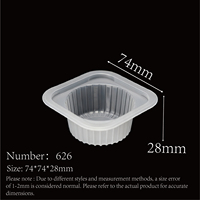 Barquettes carrées personnalisables en PET de qualité alimentaire pour gâteaux de lune et boîtes de rangement pour desserts, pour l'emballage alimentaire