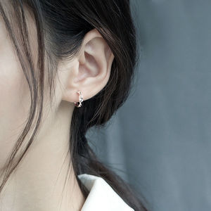 Aretes Geométricos de <span class=keywords><strong>Plata</strong></span> Esterlina 925 para Mujer Joyería de Moda con <span class=keywords><strong>Cadena</strong></span> de Borla - Product Image 6