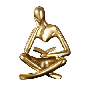 รูปปั้นเรซิ่นนามธรรม Suo Jun ของตกแต่งศิลปะสมัยใหม่สำหรับตกแต่งบ้าน สำนักงาน โต๊ะทำงาน - Product Image 4