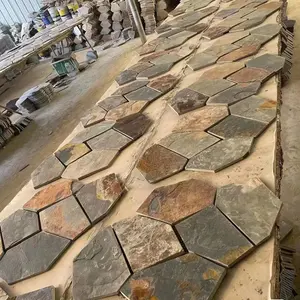 100% Natural Stone Ice Crack Stone Culture Slate For Outdoor Crackle Granite Flagstone Pavers