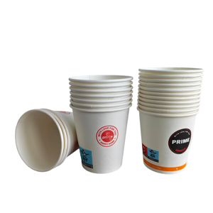 Gobelet en papier avec paille pour boissons chaudes, tasses à café personnalisées imprimées, gobelet en papier jetable à paroi simple avec couvercles - Product Image 4