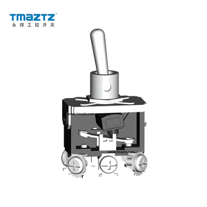 Interruptor de palanca de doble tiro de 3 polos TMAZTZ / Interruptor de palanca con retorno por resorte ON-OFF-ON / Interruptor de palanca de empuje y tracción - Product Image 5