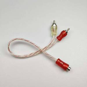 2 Male to 1 Female RCA PVC Car <b>Amplifier</b> Audio Cable Y-Splitter, suitable for car and home theater <b>speakers</b>, nickel-plated bare - Product Image 6