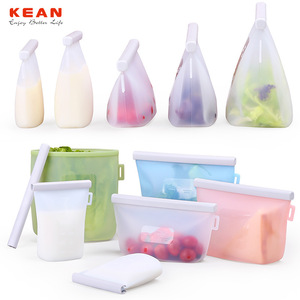 Sacs de conservation alimentaire en silicone pliables et réutilisables, hermétiques pour fruits, légumes, viande, réfrigération en cuisine, avec option de logo personnalisé - Product Image 3
