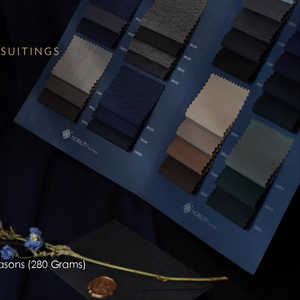 Người Đàn Ông Của Siêu Tốt Len Phù Hợp Với Vải 30W 60P 10ptt Merino Sợi Nhuộm Twill 280gsm Dệt Áo Khoác Ăn Mặc Cho Bé Trai Và Cô Gái - Product Image 1