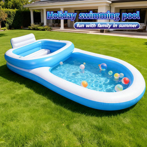 Piscina Inflable Redonda de PVC de 0.3MM de Grosor JOSEN, Duradera, Portátil y Ecológica para Familias y Todas las Edades - Product Image 1