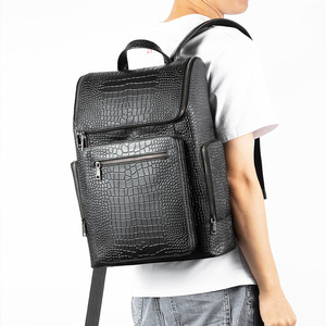 2024 Trung Quốc Nhà Máy Chính Hãng Dập Nổi Cá Sấu Da Người Đàn Ông Của Máy Tính Xách Tay Ba Lô Túi Tùy Chỉnh Cá Sấu Da Thật Ba Lô Cho Nam Giới - Product Image 6